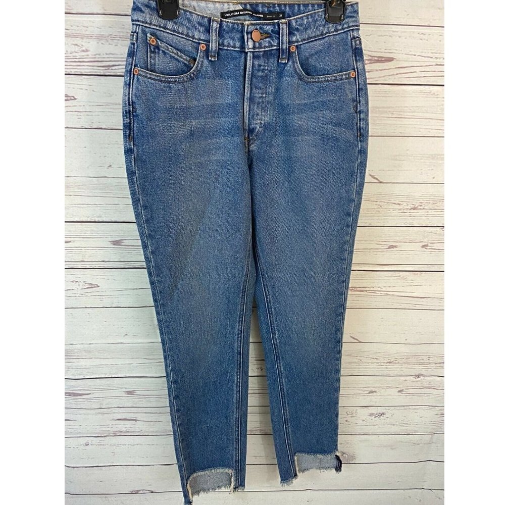 Volcom Jeans Women's Size 26 Super Stoned Skinny Fit Denim Light (26 x 28) NWT